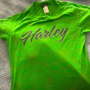 harley davidson skull mesh rhinestone t shirt